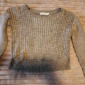 Gray crop sweater